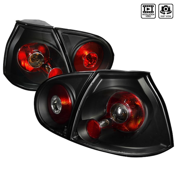 Spec-D Tuning 06-08 Volkswagen Golf Altezza Tail Light Black LT-GLF05JM-TM - main
